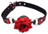 SILICONE BALL GAG WITH ROSE